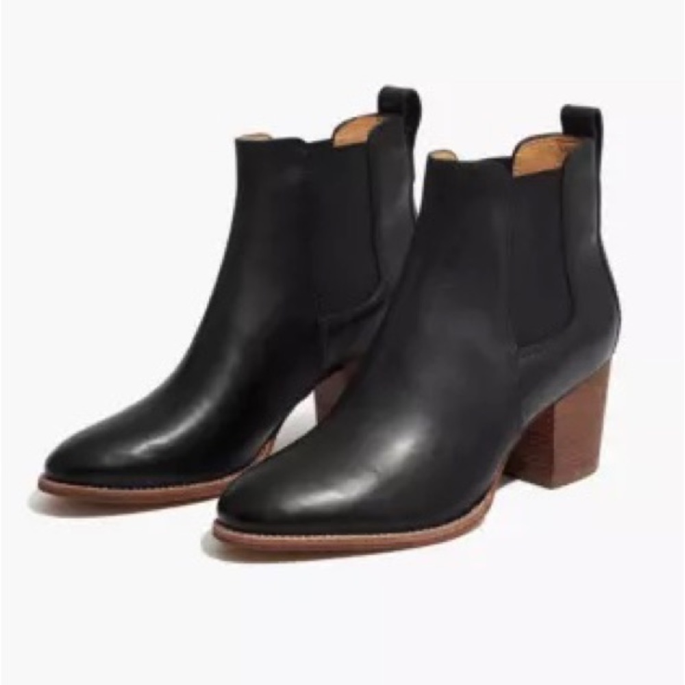 Madewell Regan Leather Boots (Black)